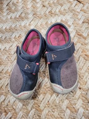 PLAE Navy and Pink Kids Hook-and-Loop Sneakers
